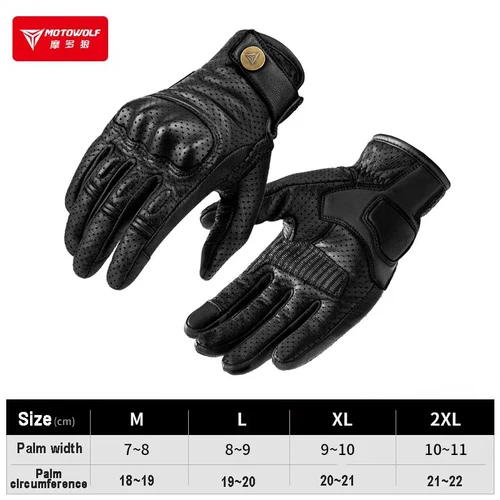 Imagen 2 del producto Guantes de cuero impermeables Para motocicleta, Guantes de ciclismo para carreras de Motocross, transpirables, 이 Guantes Para Motos moto