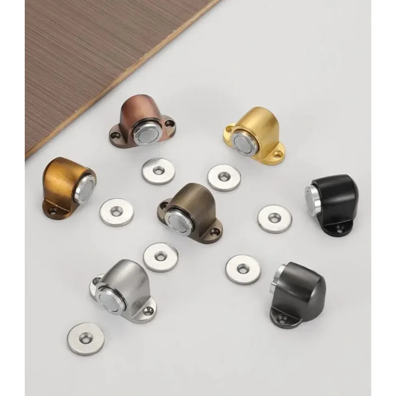 Stainless Steel Floor Door Stopper with Super Suction: Classic Decor & Stable Home Safety Holder
