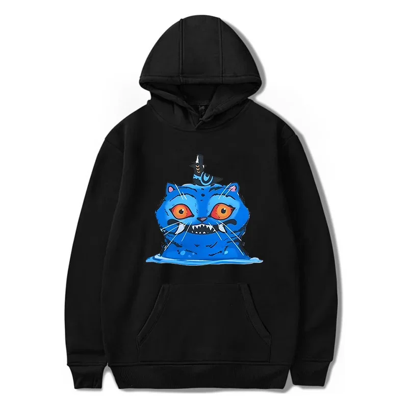 Cat Sweatshirt Hoodie Girls Summer Harajuku KPOP Korean Y2K Girl Group Peripheral Printed Casual Sports Top Loose Long Tee New