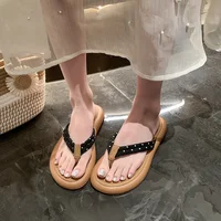 Trendy Embellished Flip Flops Women Stylish Slip-on Sandals for Street & Beach - Image 5