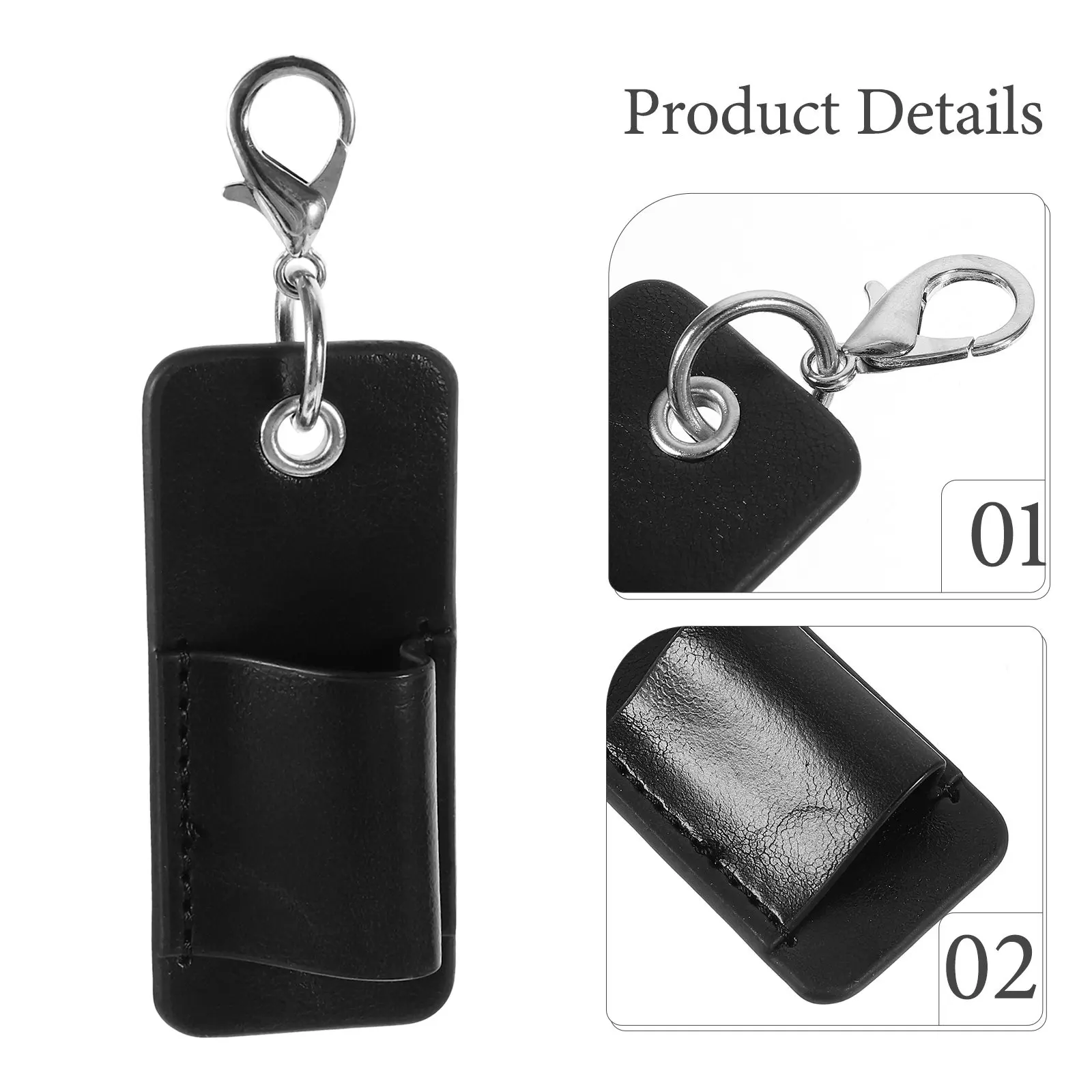 Glasses Hanger Holder Sleeve for Eyeglasses Sunglasses Pens Reading Glasses PU Metal Frame Stylish Protective Storage