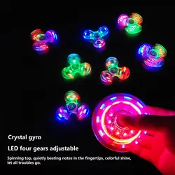 Luminous LED Light Fidget Spinner Hand Top Spinners Glow in Dark Light EDC Figet Spiner Finger Stress Relief Toys