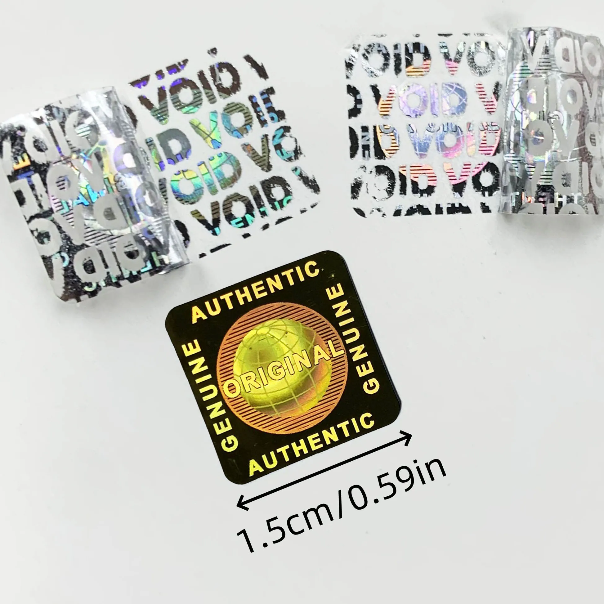 

1000pcs Hologram Stickers, Small Size VOID Original Tamper Proof One Time Use Label Stickers, Universal Design for the Earth
