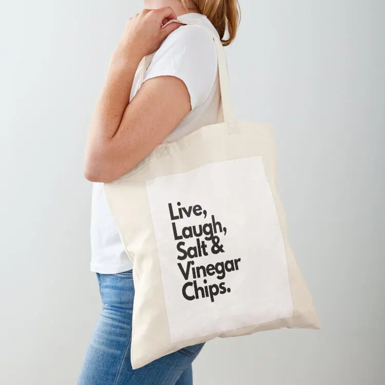 

Live Laugh Salt and Vinegar Chips Tote Bag canvas shopping bag Beach bag eco folding luxury women