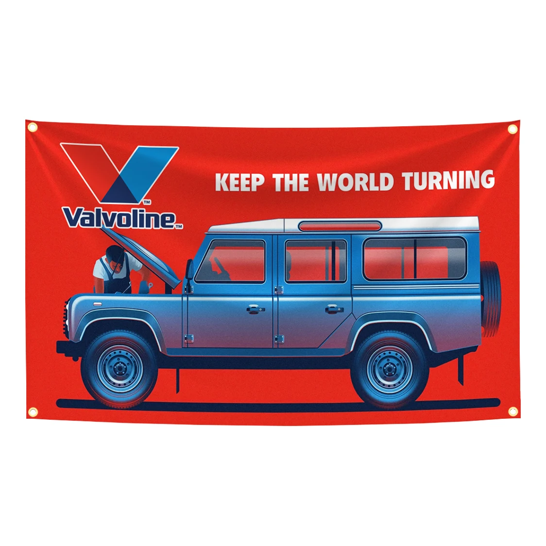 90x150cm Valvolines Motorolie  - Wall Scroll Tapestry recensie en prijs