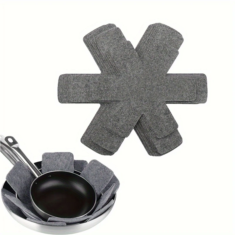 Pot Pan Felt Protectors Divider Pads Heat Resistant Prevent Scratching Separate Mat Surfaces For Cookware Kitchen Tool