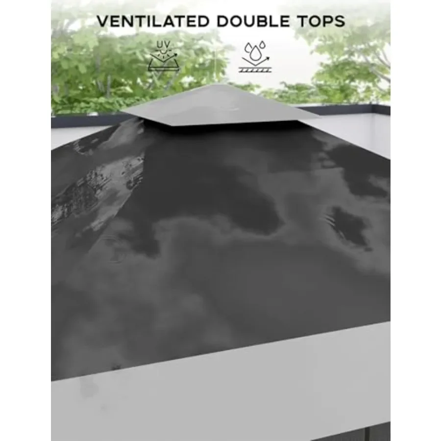 Feet Gazebo Canopy - Dark Gray/Light Gray