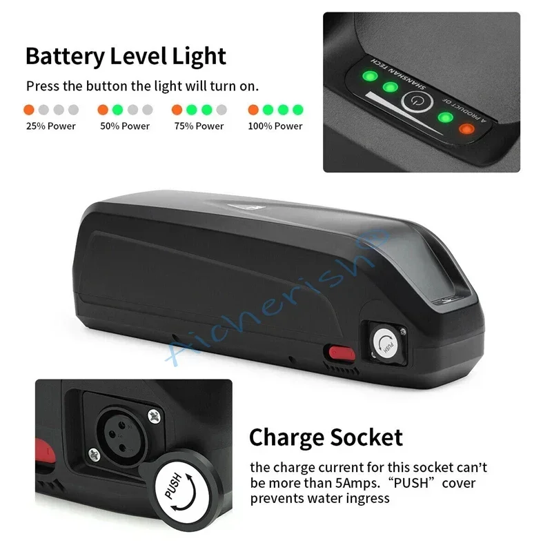 72V 20AH 30AH 40AH Hailong Battery 18650 Cells Pack 750W 1000W 1500W Lithium Battery