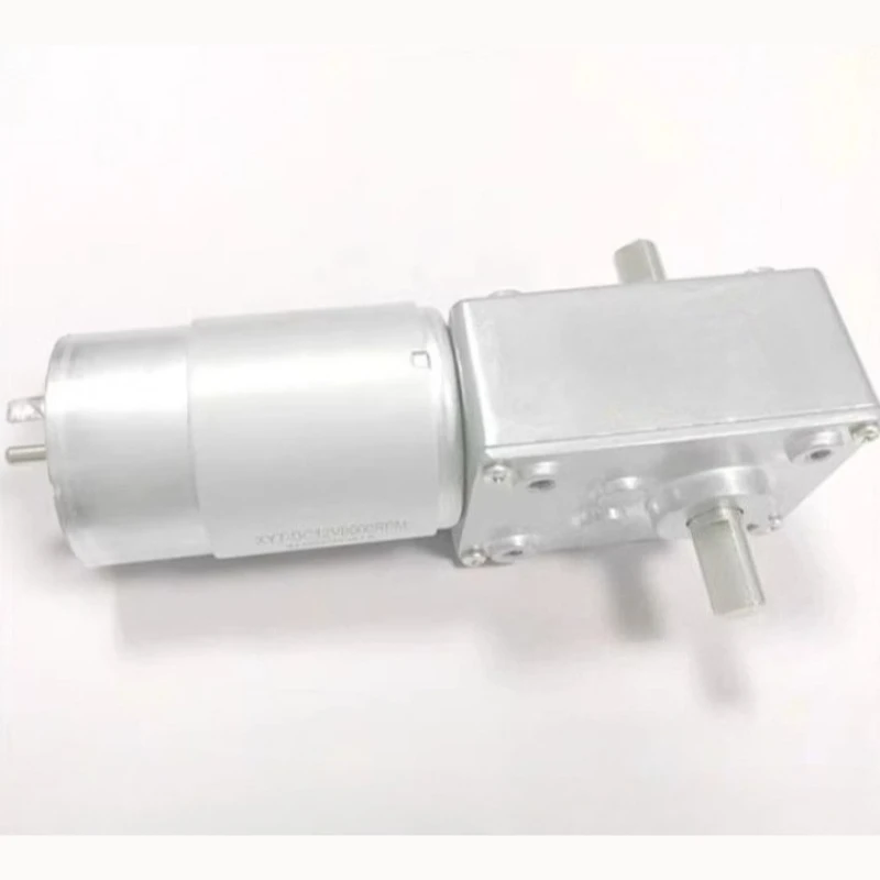 A58-555 miniature DC geared motor worm gear double shaft speed regulation small motor 12v24v