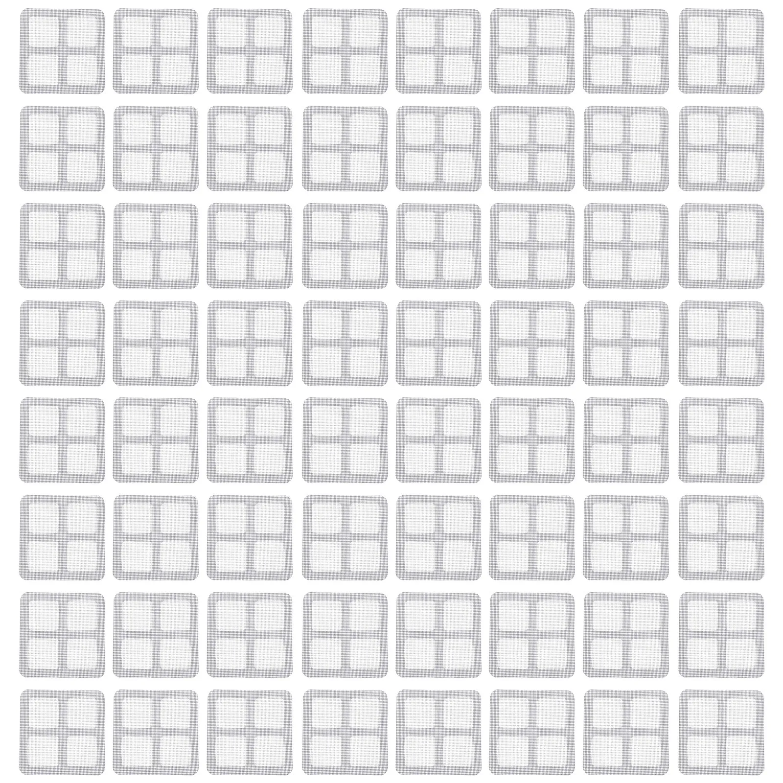 50Pcs Mesh Patch Repair Kit - Strong Adhesion Self Stick Screen Repair Tape for Insect Net Tent Window Debris Screens Home