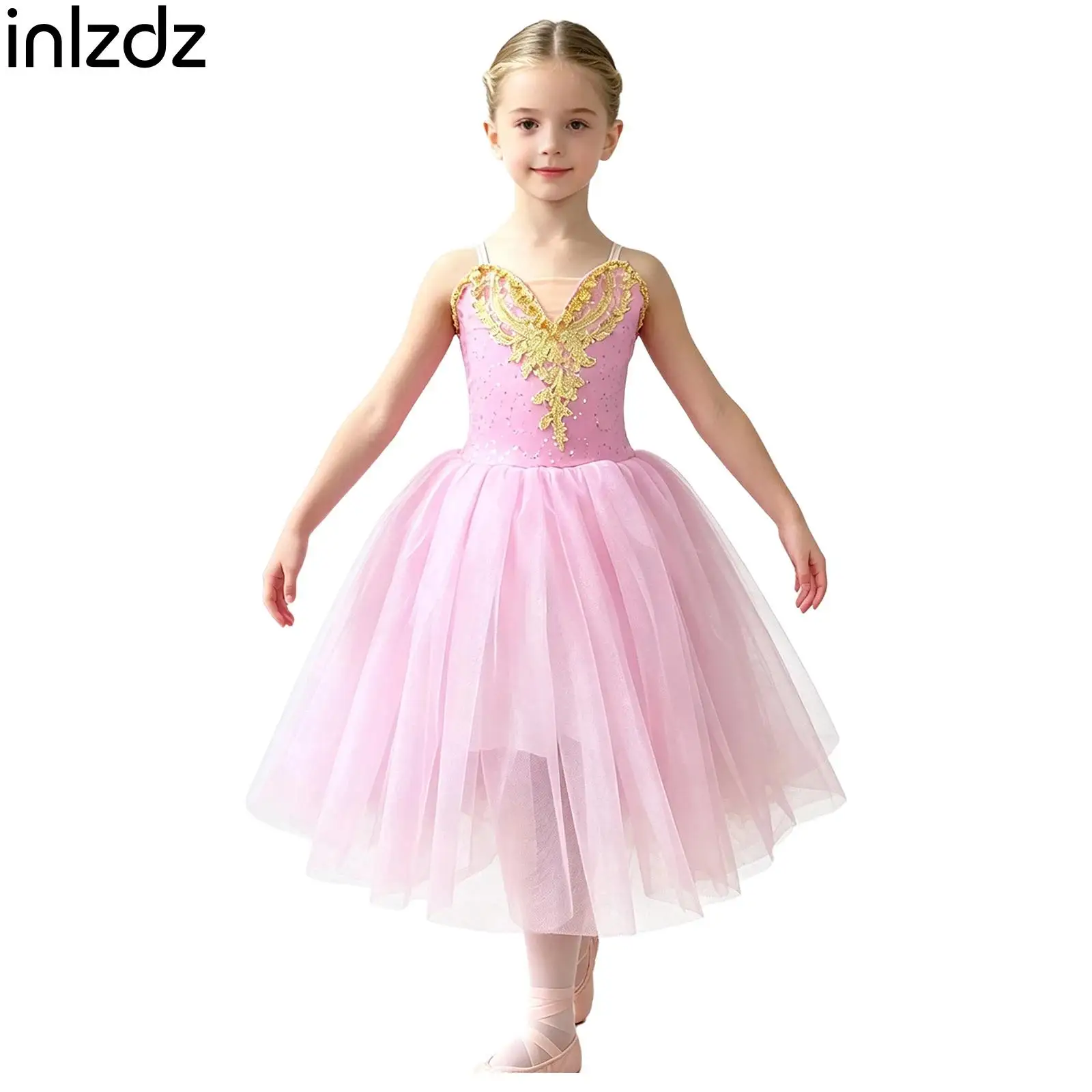 kids-ballet-latin-dance-performance-tutu-dress-pretty-girls-adjustable-straps-applique-bodice-tulle-dress-modern-dancewear