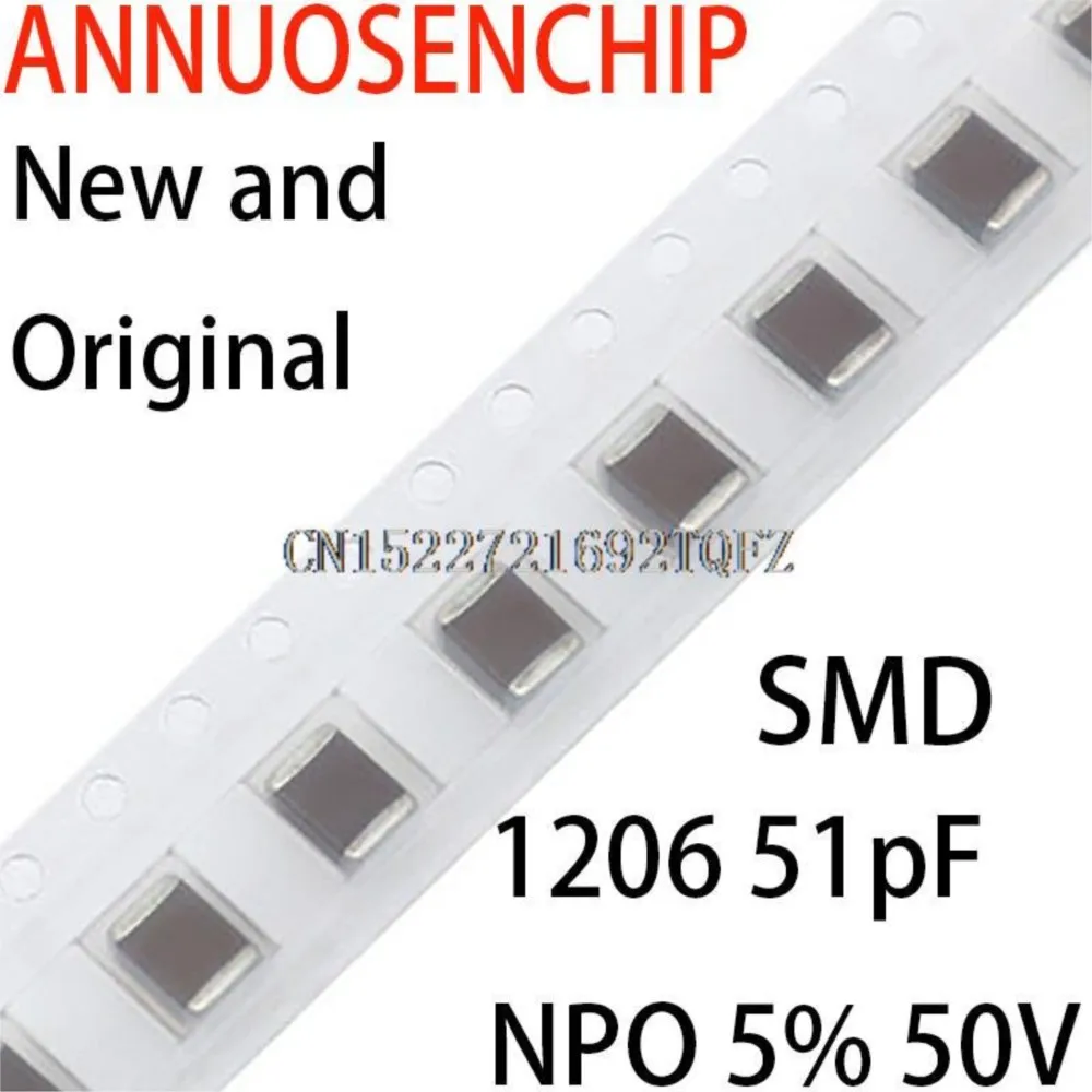 

4000PCS New and Original Error smd capacitor 1206 51pF NPO 5% 50V