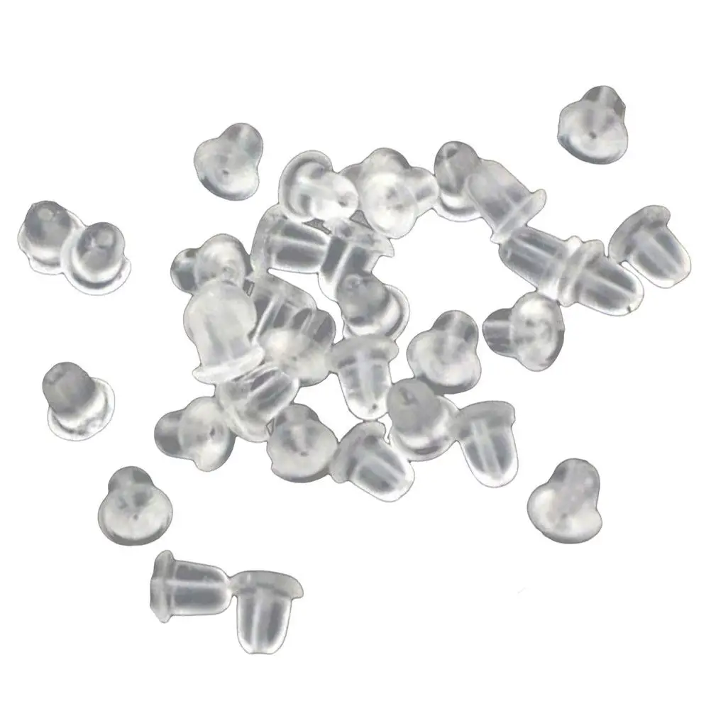 200Pcs Plastic Clear Earring Backs Cone Design Lightweight Comfortable for Keeping Earrings Secure Plastic Earring Back Clear