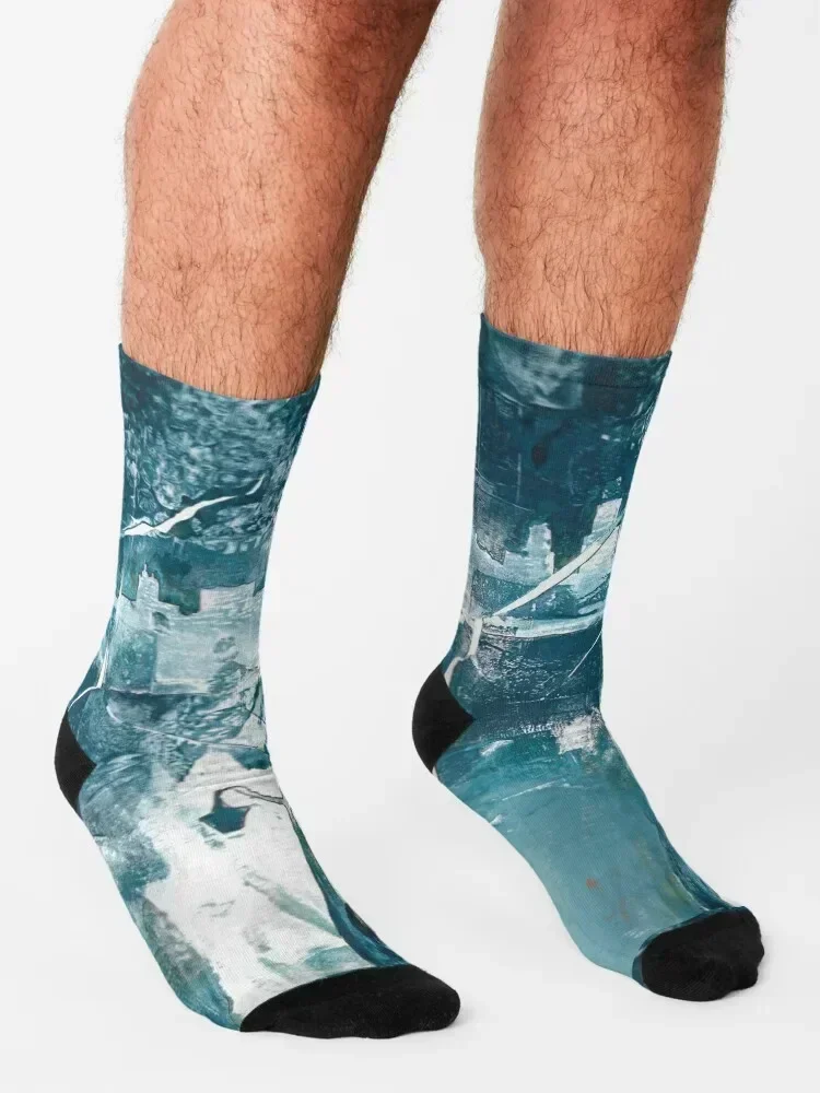 Blue City Socks hiking football sports stockings Running Woman Socks Men's