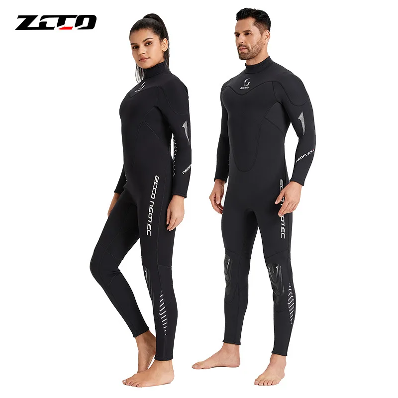 

3mm Diving Suit Men's One-piece Warm Surfing Diving Suit Women's Long Sleeved Cold Resistant Snorkeling Winter Diving Suit