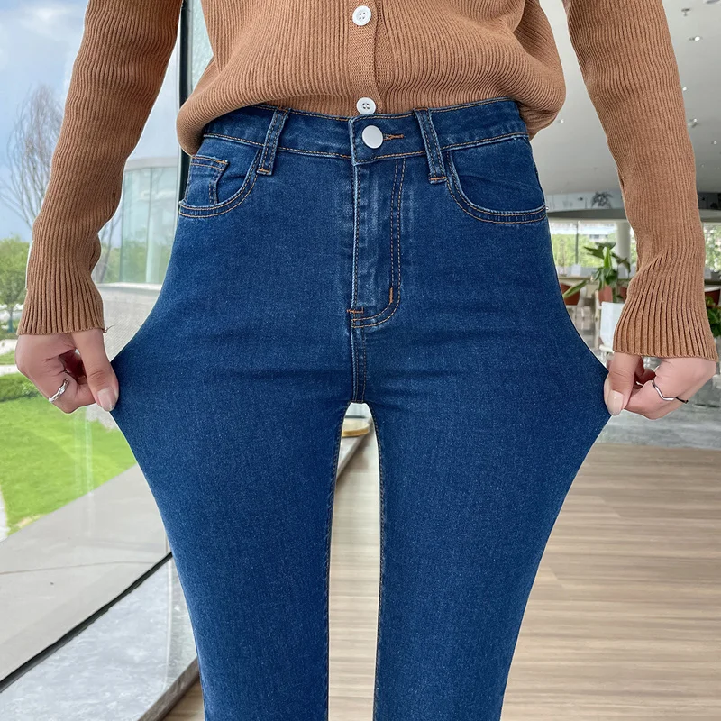 Jeansy damskie Y2k elastyczne szczupła moda spodnie ołówkowe Streetwear Jeans odzież damska Vintage obcisłe dżinsy rurki elastyczne spodnie jeansowe — zdjęcie 4