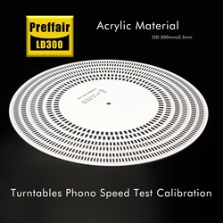 Preffair One Piece Phono Speed Test Calibration Distance Protractor Adjustment Tool Ruler Anti-sliding Plate Dish Turntable