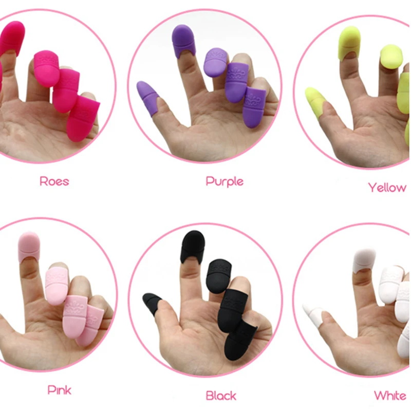 Wysokiej jakości silikonowe nakładki do zmywania żelu do paznokci, zestaw 5 sztuk