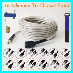 16 Adapters High pressure Washer Gun Hose Car Washer Pipe For Karcher Lavor Bosch Nilfisk Extension Hose Cord Car Cleaning Tools