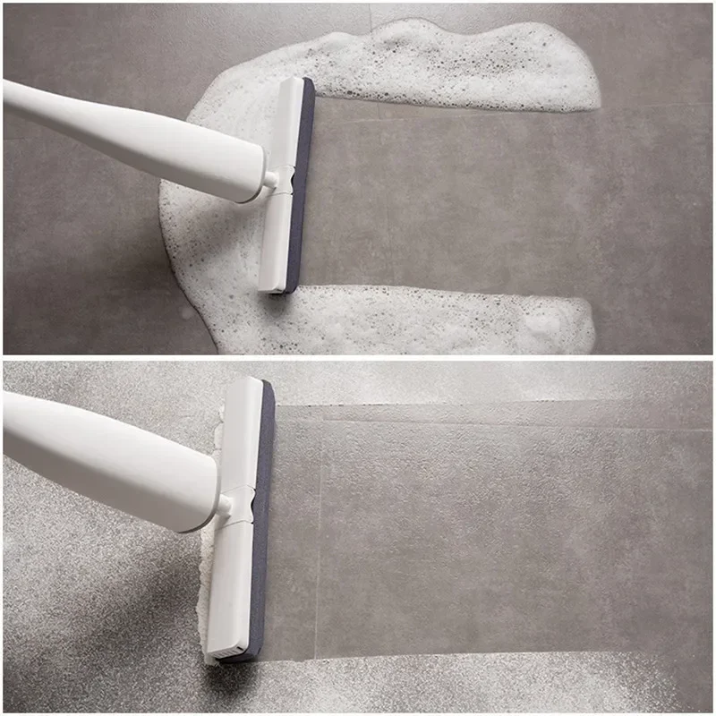 Automatic Self-Wringing Mop  with PVA Sponge Mop Heads Free Hand Washing Self-Wringing for Bedroom Floor Clean