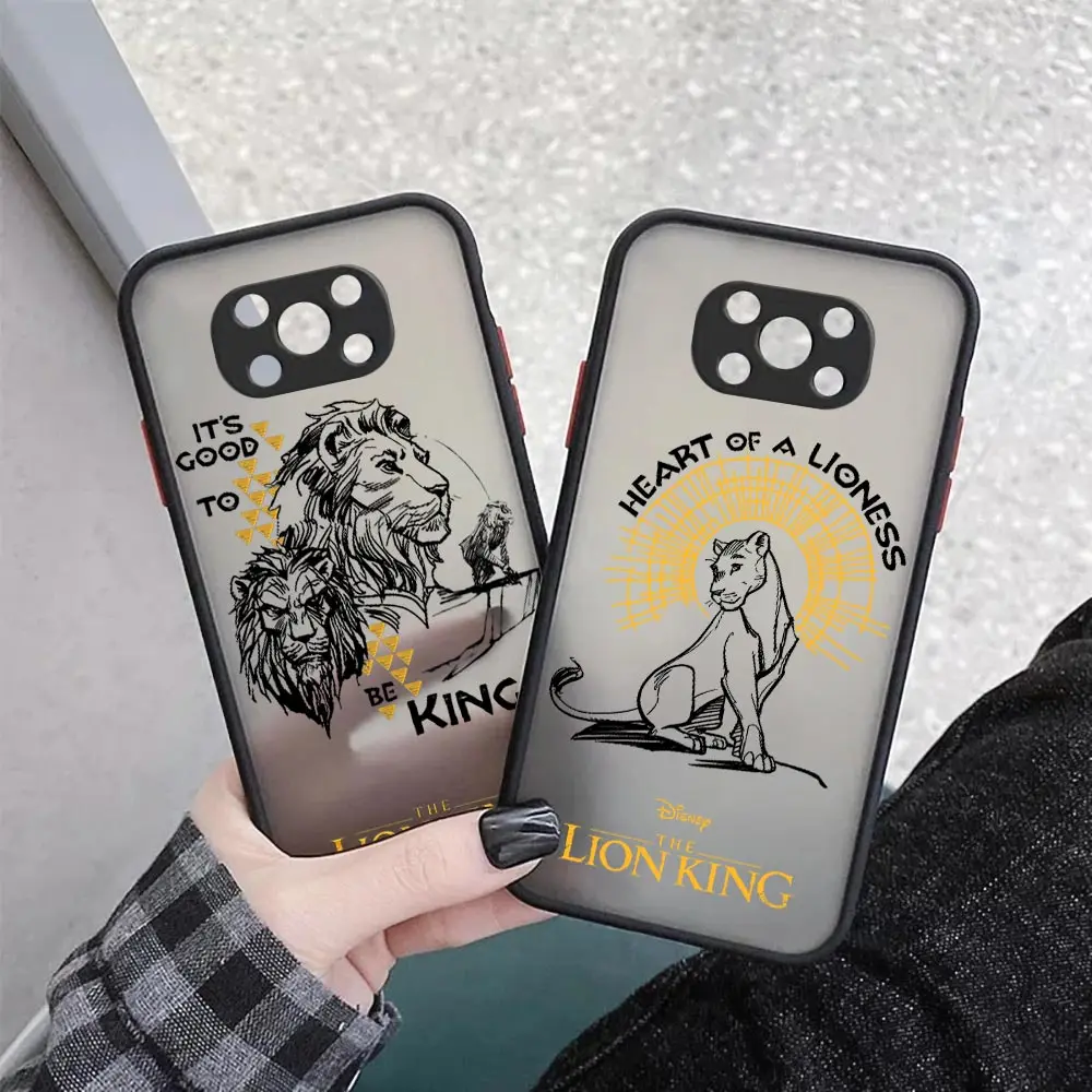 Disney The King Lion Simba Hakuna Matata Case For Xiaomi Mi Poco X5 X4 X3 X2 M4 M3 M2 F5 F4 F3 F2 GT Nfc Pro CC9 9 Lite A3 Cover