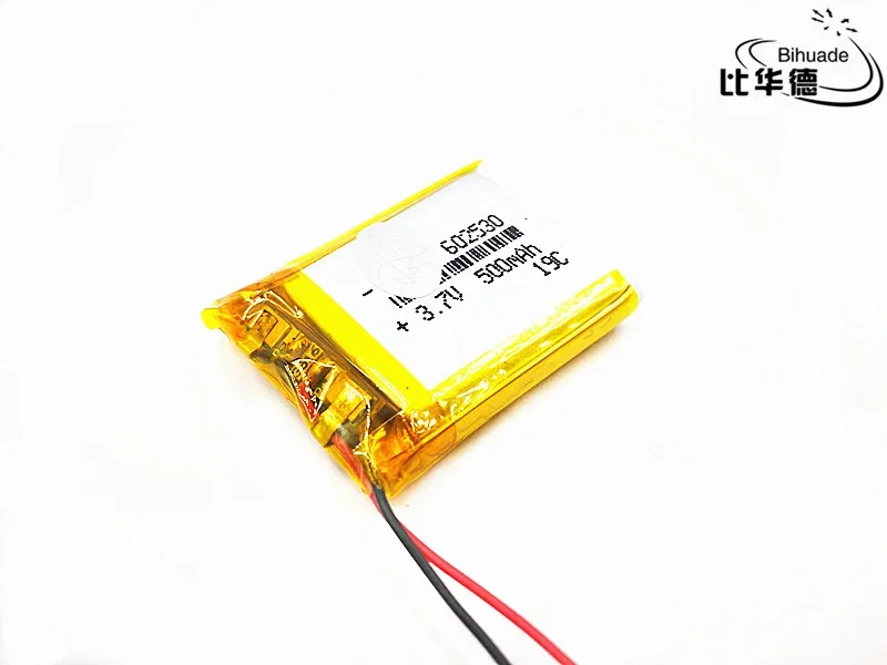 3.7V 500mAh 602530 Lithium Polymer LiPo Rechargeable Battery For Mp3 Mp4 PAD DVD DIY E-book bluetooth