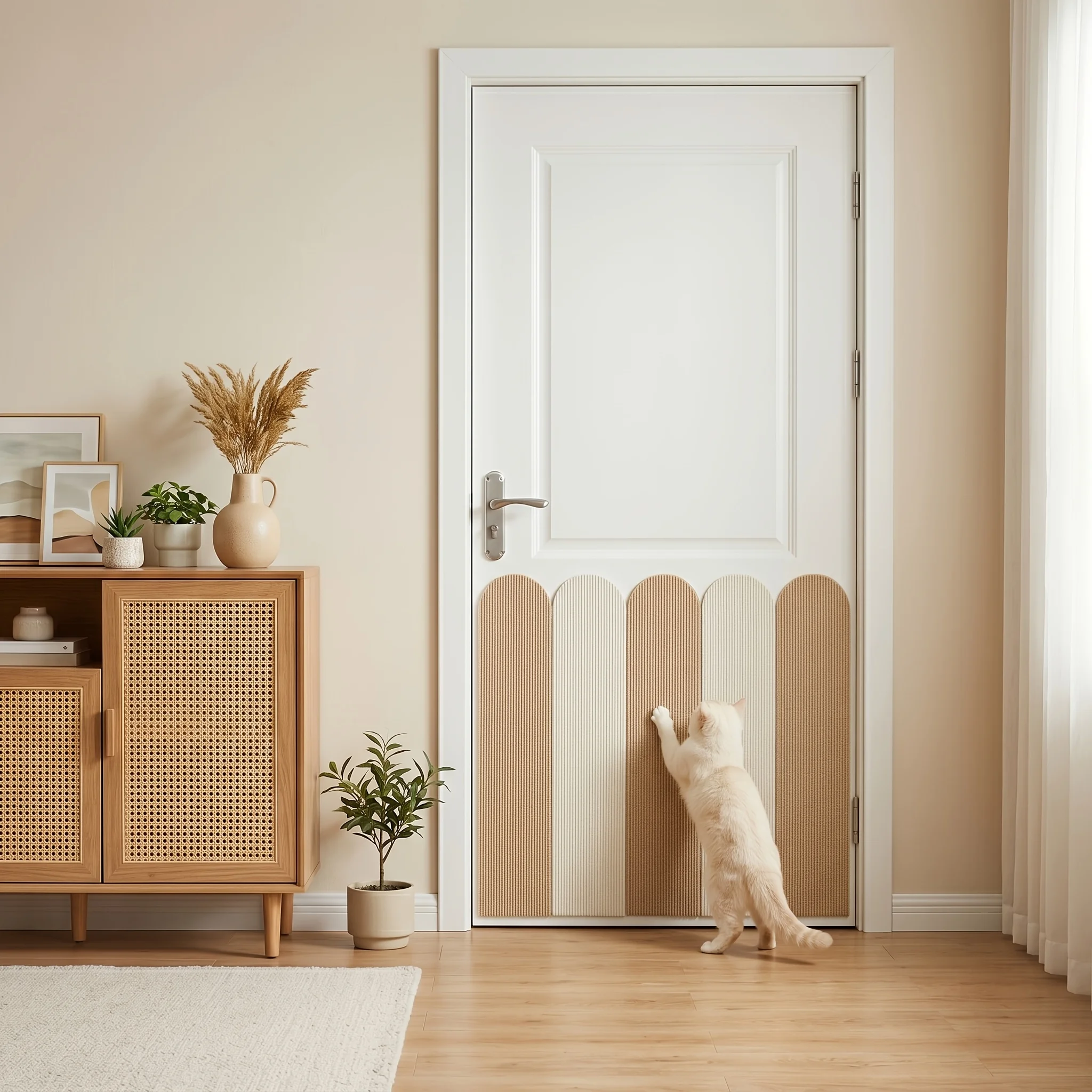4 Stück Selbstklebende Katzen-Kratzbretter Geeignet für Wände - Geeignet für Möbel, Türen, Bettgestelle, Schränke – Detail 6