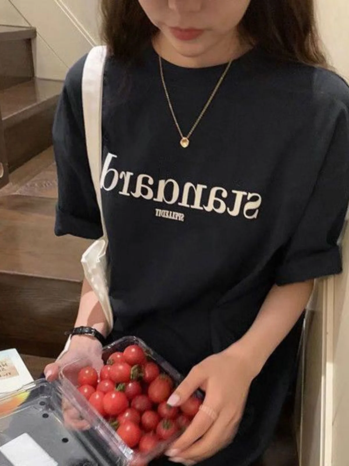 Été nouvelle grande taille ort Sve Dr femmes ample sur la longueur au genou Midi Dr paresseux Sle T-shirt Dr coréen Sle A-Lin...