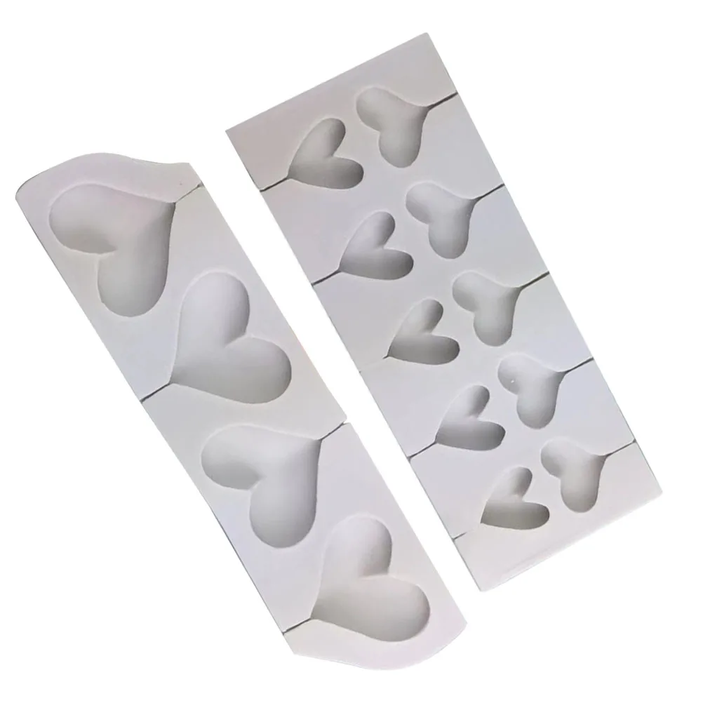 

2pcs Silicone Lollipop Molds Heart Shaped Chocolate Candy Baking Kitchen Supplies Diy Freezer Molds Large Smooth Demould Easy