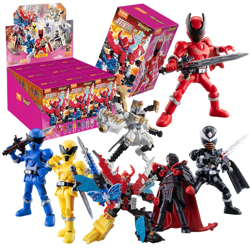 1/9Pcs Blokees Super Sentai Galaxy Version 1 Ohsama Sentai King-Ohger Kuwagata Tombo Kamakiri Ohger Assembled Movable Toys