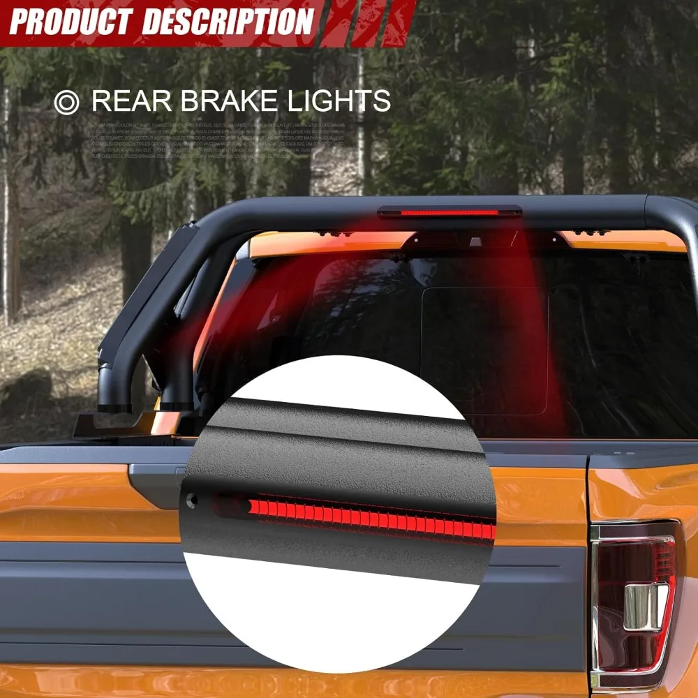 قضيب لف شاحنة قابل للتعديل لنماذج كاملة ومتوسطة الحجم، متوافق مع شاحنات الالتقاط المختلفة #5