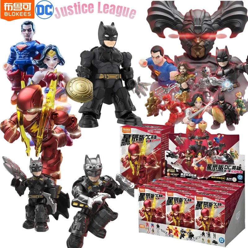 Bloke DC Hero Action Figure The Flash Batman Superman Aquaman Wonder Woman Mera Cyborg Steppenwolf Movable Collectible Model Toy