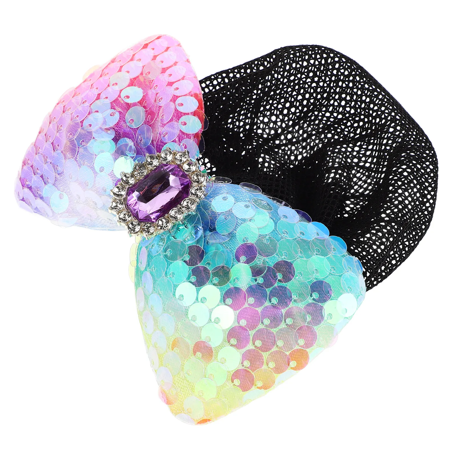 

Сетка для волос с блестками для девочек, для создания пучка, аксессуар для балета и танцев, надежная фиксация волос, для выступлений, для латиноамериканских танцев