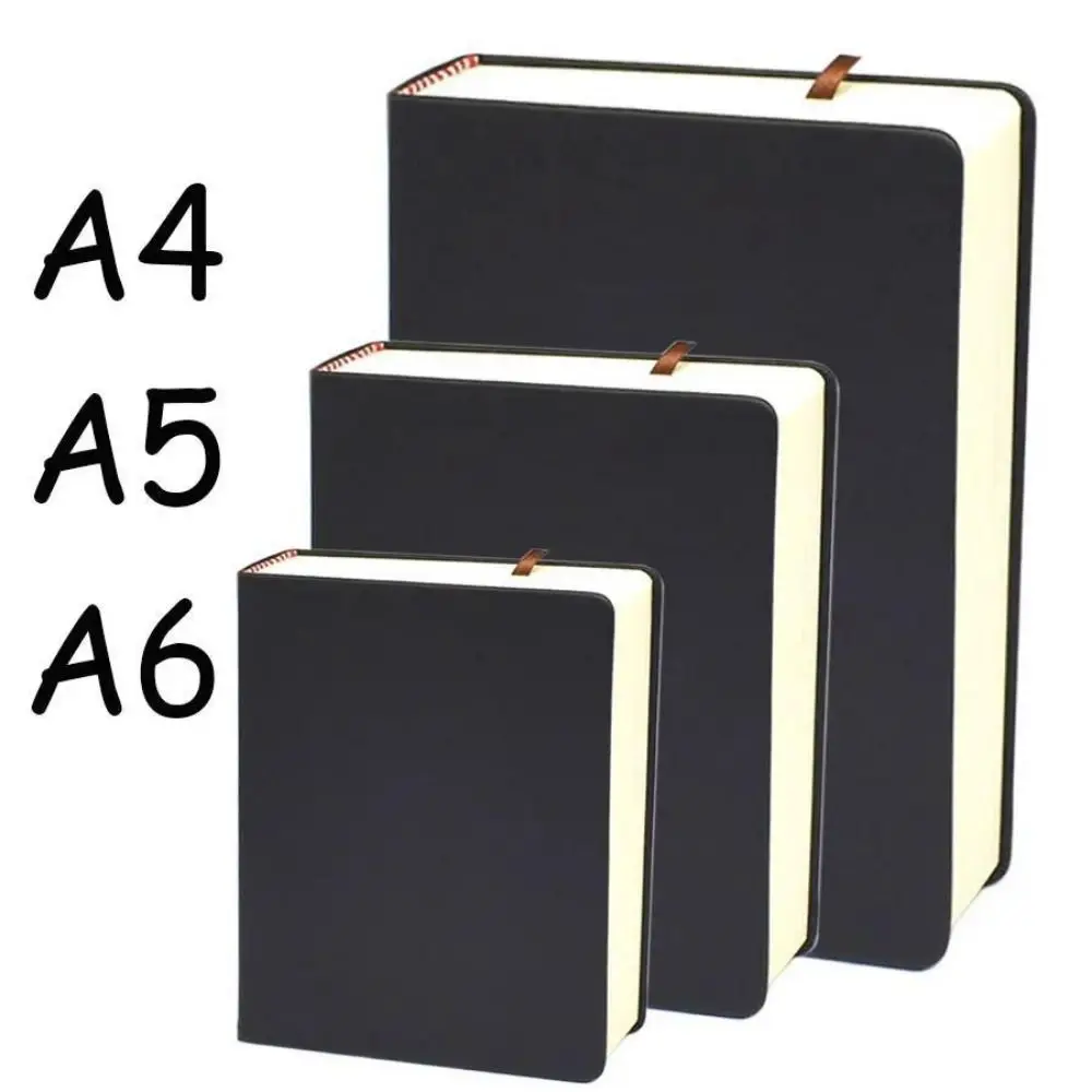 Cuaderno de bocetos A4/A5/A6, súper grueso, 330 hojas, escritura, Bloc de notas en blanco, cubierta suave de cuero PU, páginas interiores en blanco, diario, cuaderno