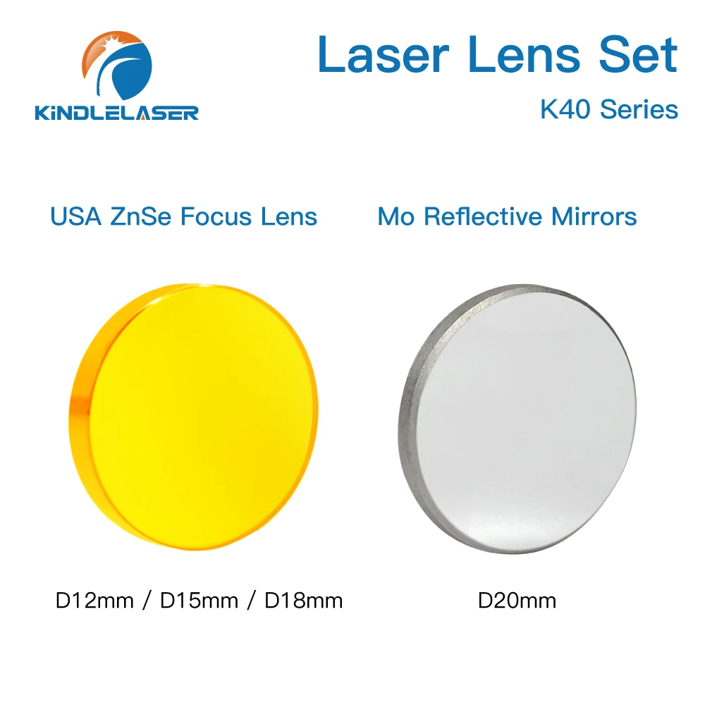 KINDLELASER CO2 Laser Lens ZNSE Laser head Set per K40 Series macchina da taglio per incisione Laser Dia.12/15/18mm lunghezza focale 50.8mm
