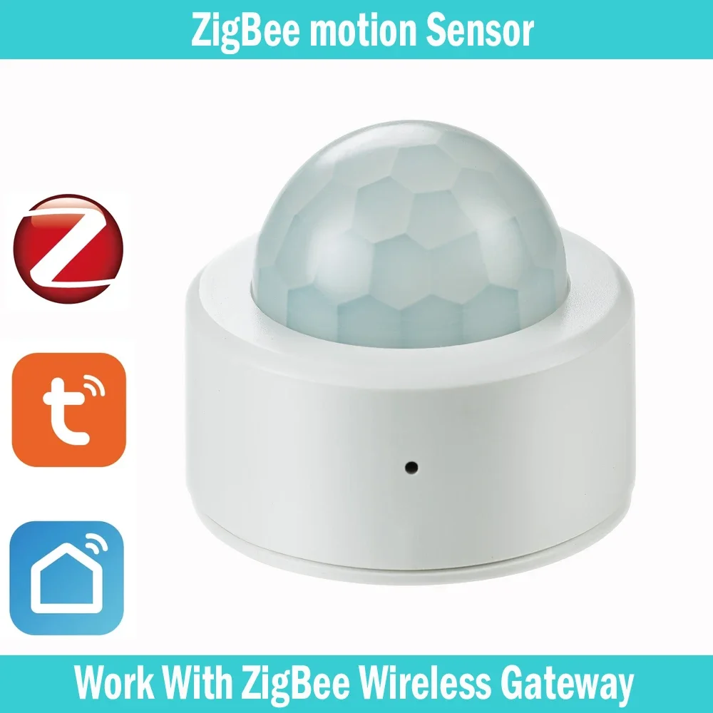 Tuya ZigBee Sensor de movimiento PIR inteligente, Detector infrarrojo de cuerpo humano, inalámbrico, seguridad para el hogar, Smart Life con Zigbee Gateway Hub