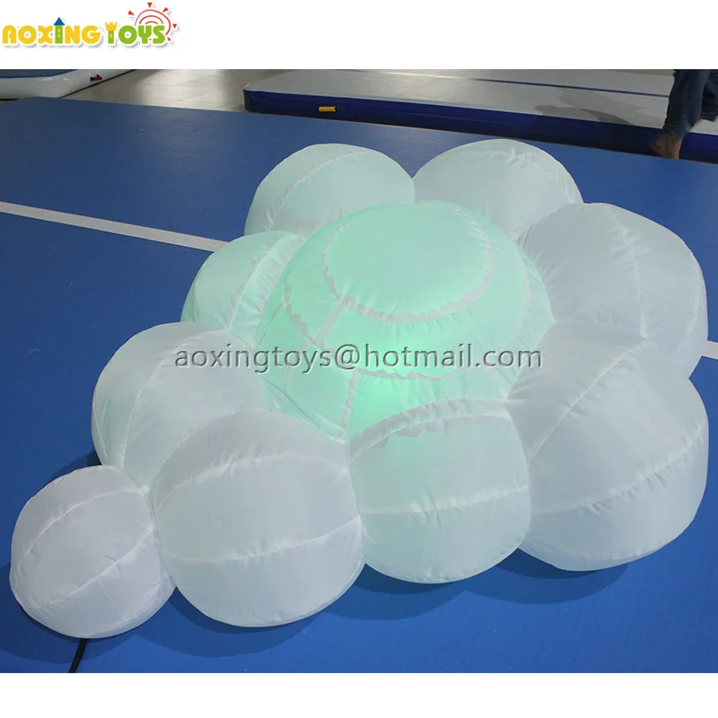 Giant Inflatable LED Light Cloud Balloon Hanging Festival Decoration For Advertising Event Nightclub Stage Wedding Party