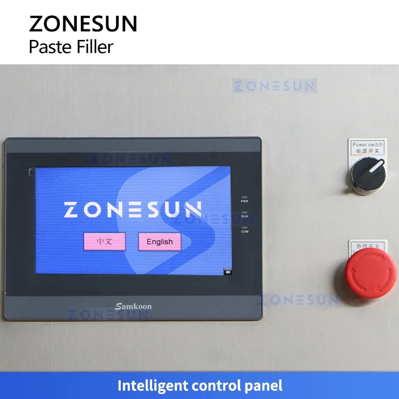 Zonesun Pompa a ingranaggi Riempitrice Servo Riempitrice per liquidi Attrezzatura automatica per il riempimento di bottiglie con copertura antipolvere ZS-GPSV2