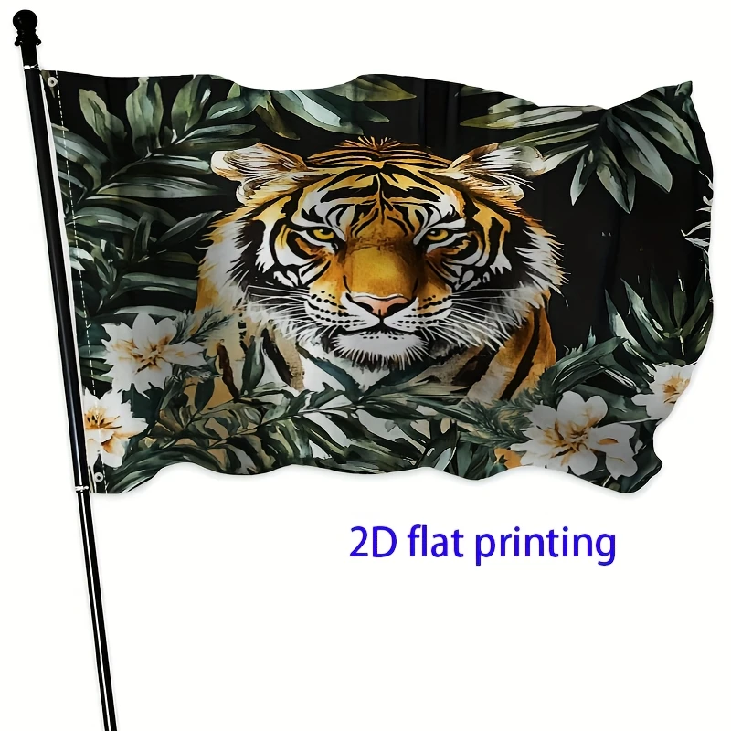 Tiger Tropical Garden Flag Durable Polyester Outdoor Indoor Decorative Banner Flags For Pole