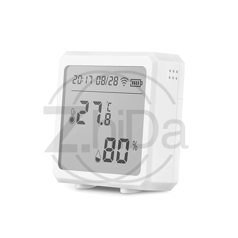 Tuya WiFi & Zigbee Smart Temperature and Humidity Sensor, Wireless Indoor Thermometer Hygrometer, Remote MonitoringHome Detector