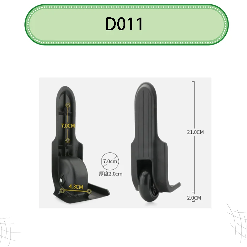 For D011 Heavy Duty Suitcase Wheels Replacement Kit Smooth Rolling Swivel Casters Easy Install Luggage Accessories
