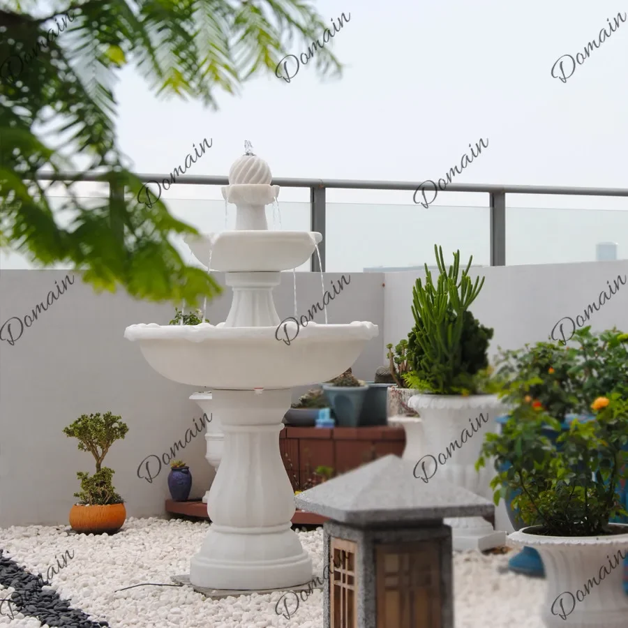 N81 French Small Solar Fountain Water Feature Outdoor Garden Decoration With Strong Battery Pump