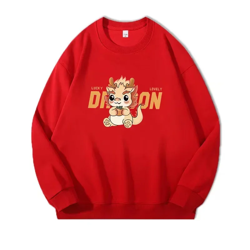 2024 Spring New Year Women's Hoodie Pullover Fashion Couple Sweatshirt Y2k Clothes Streetwear Women