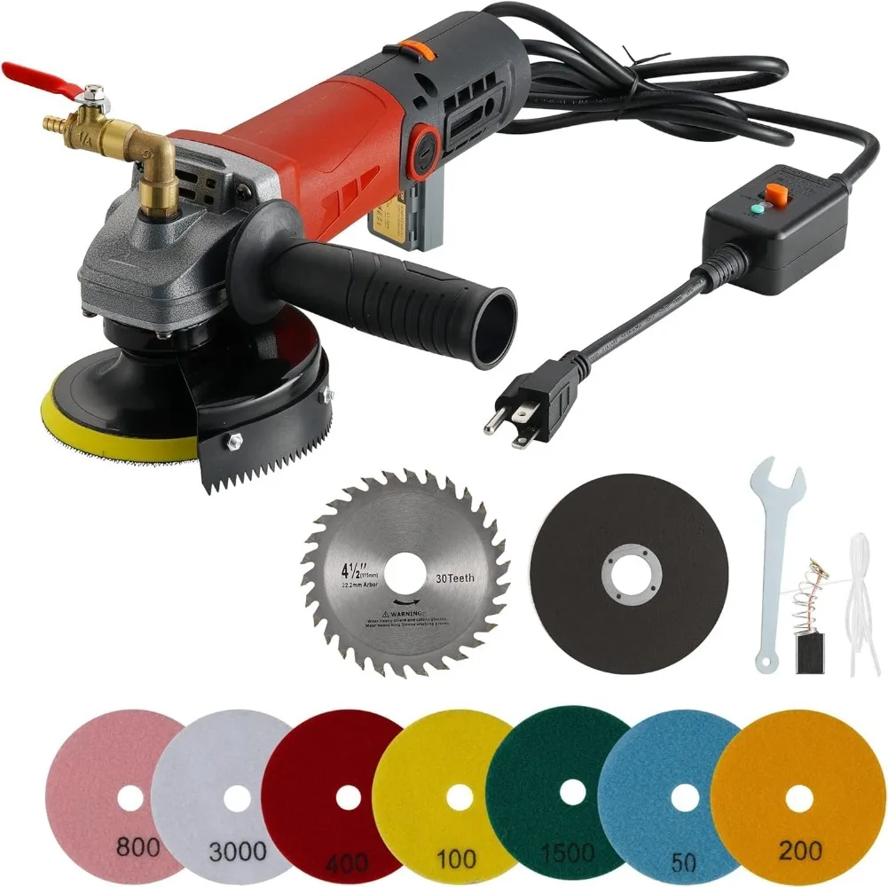 

860W Wet Polisher, 4 Inch Wet Stone Polisher with 6 Variable Speeds 110V Granite Polisher for Granite Marble Concrete Stones