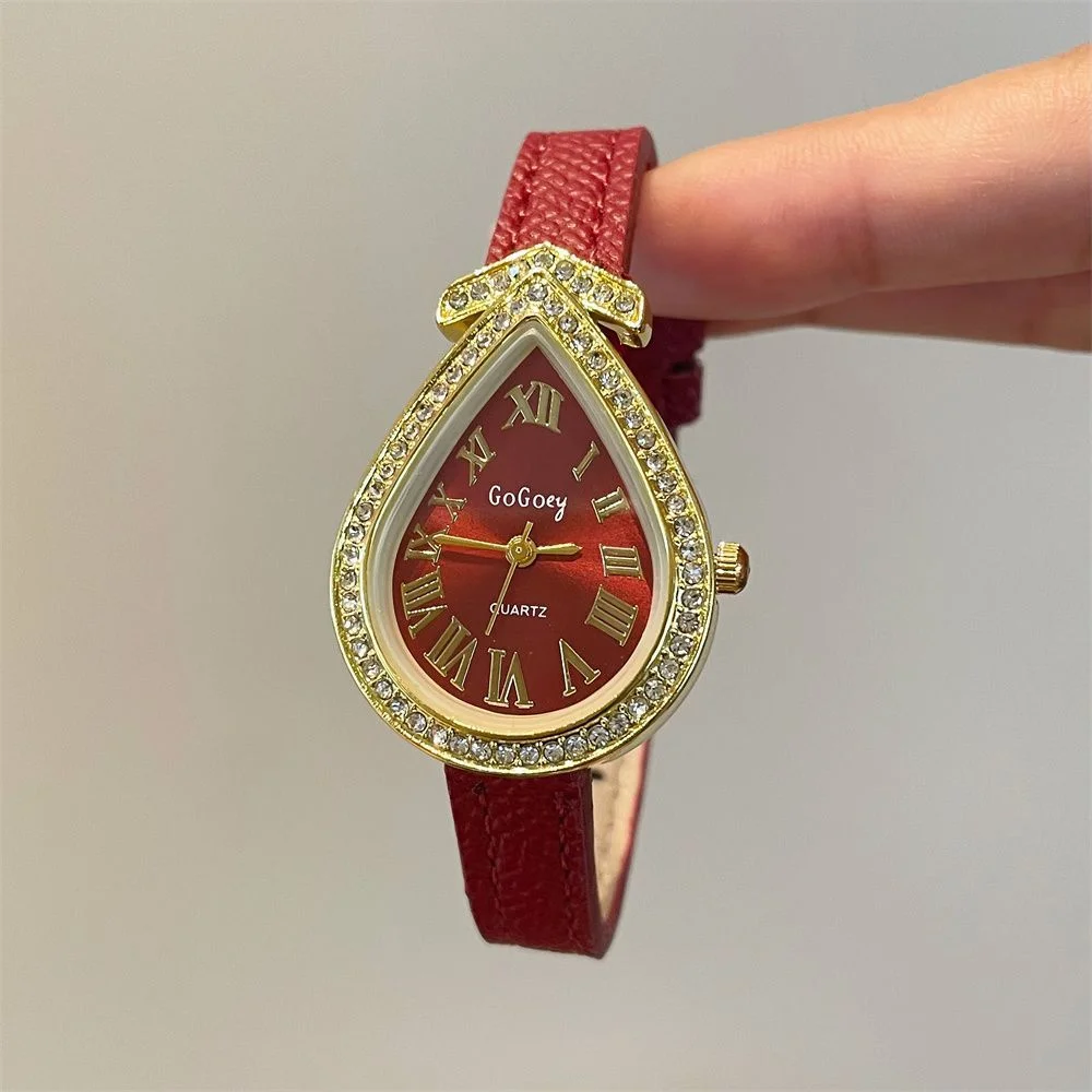 Luxury Women Rhinestones Quartz Watch Creative Leather Strap Wristwatch Gifts Ladies Clock Relojes Para Mujer Dropshipping