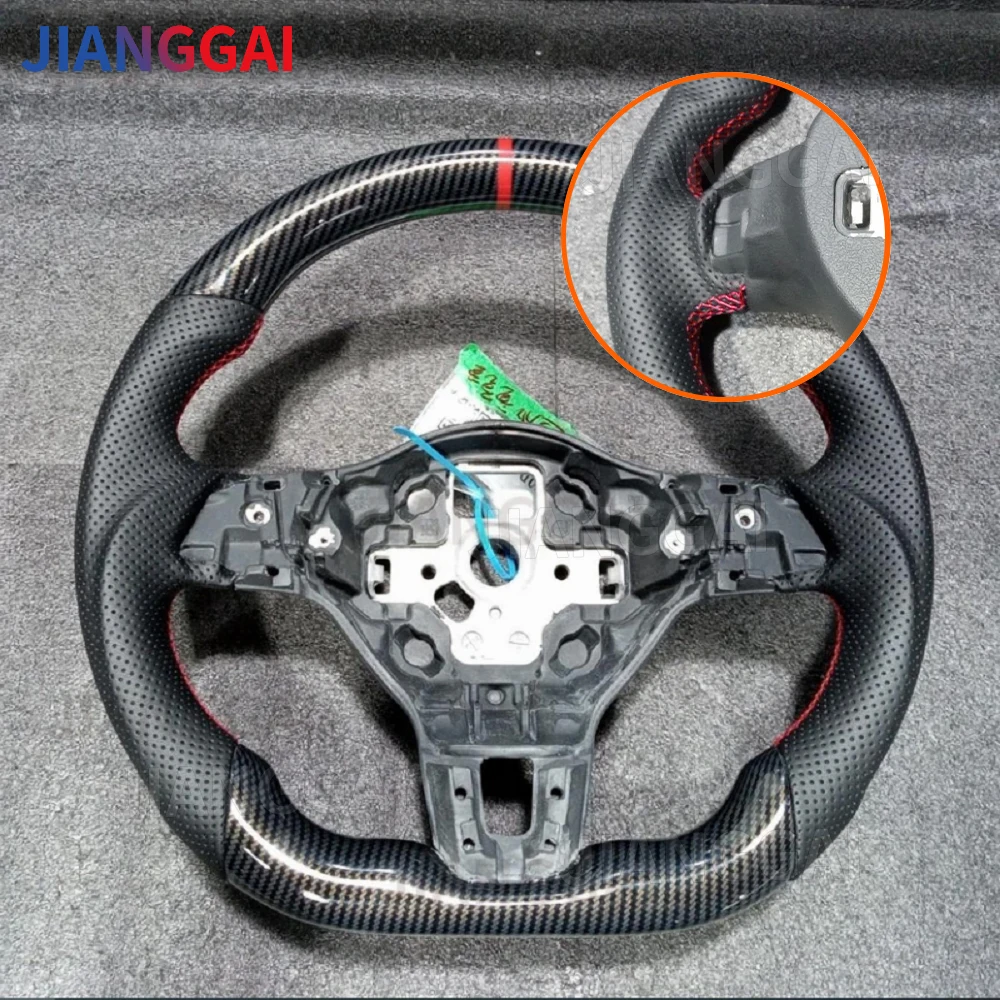 Hydro-Dip Koolstofvezel Stuurwiel Voor Volkswagen Golf 6 GTI MK6 GTD R 2009-2013 Polo GTI Tiguan Passat R-Lijn Stuurwiel
