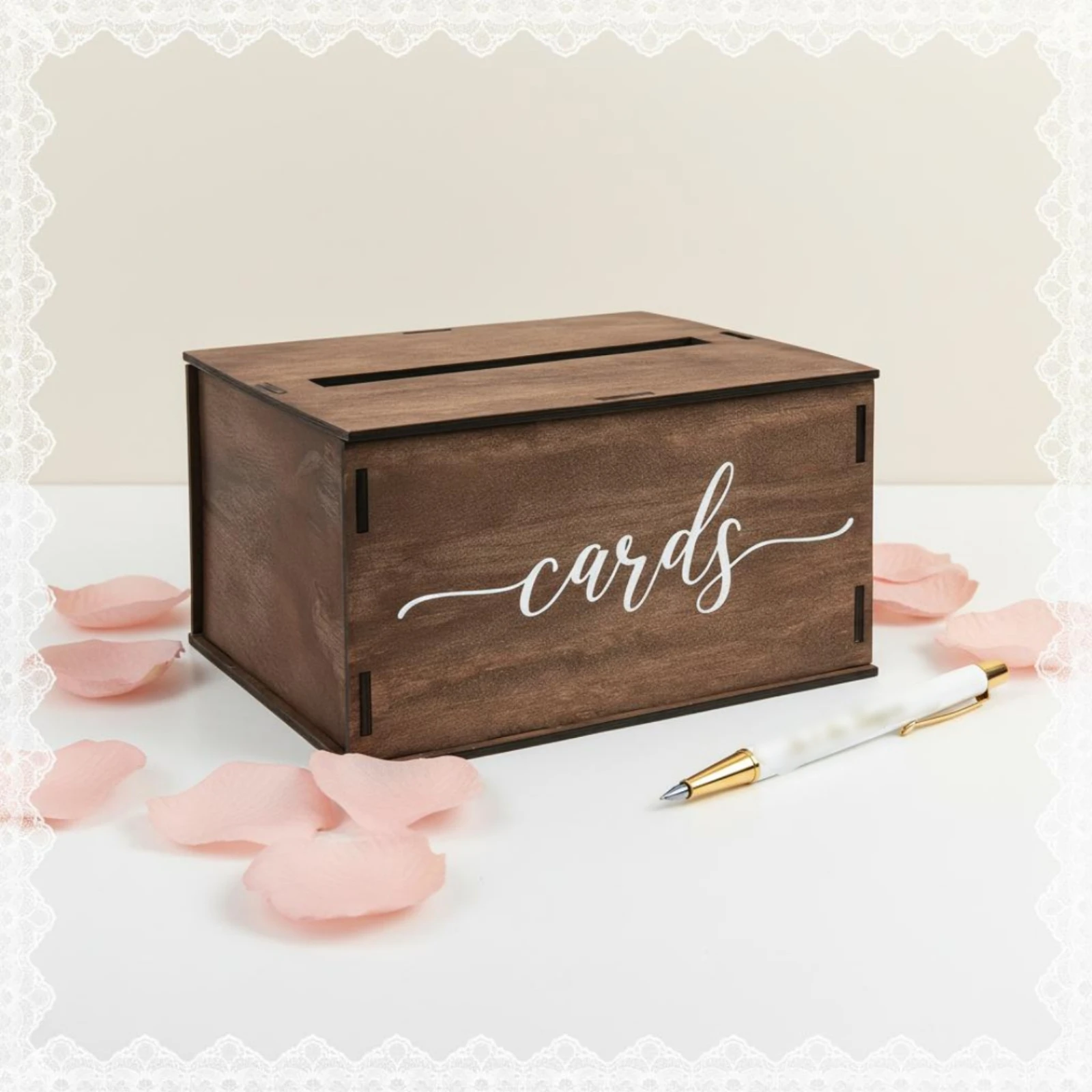 Wooden Card Box Slot Top Weddi - Wedding Supply.Box recension och pris