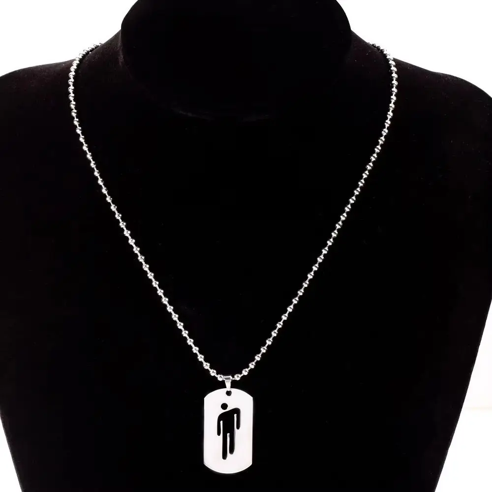 جديد الفولاذ المقاوم للصدأ قلادة القلائد مرآة البولندية بسيطة الهيب هوب مجوهرات الاتجاه علامة الكلب