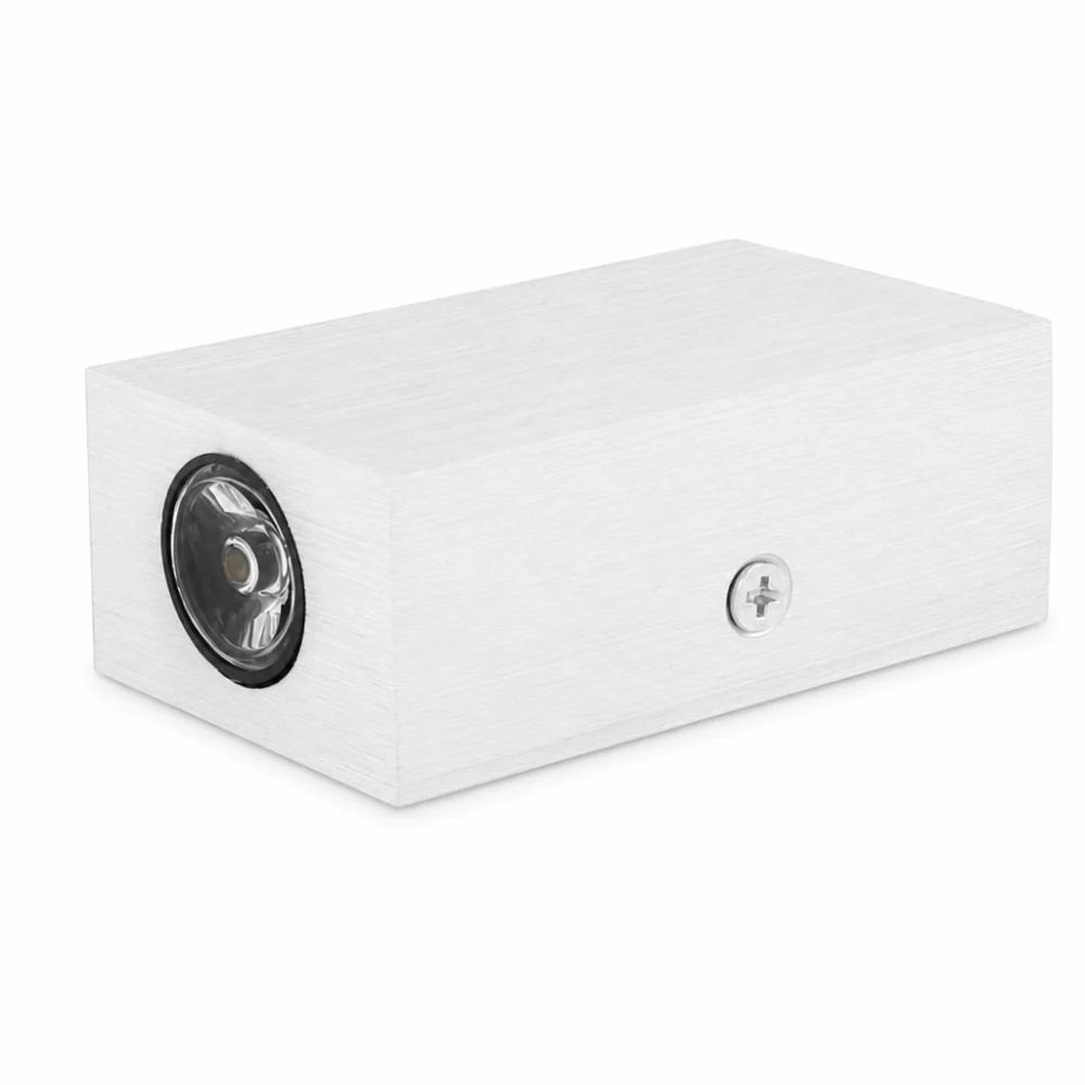 Modern 6W LED Wall Lamp AC 85V-265V Silver LED Wall Light Aluminum Shell 640LM LED Wall Mounted Lamp Porch
