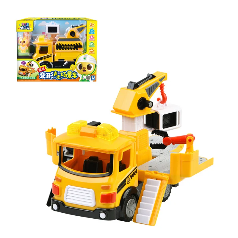 ABS Mini Force Simulate Combat Scene Toys with Sound and Light Action Figures Ambulance Engineer Car Toy for Kids Gift